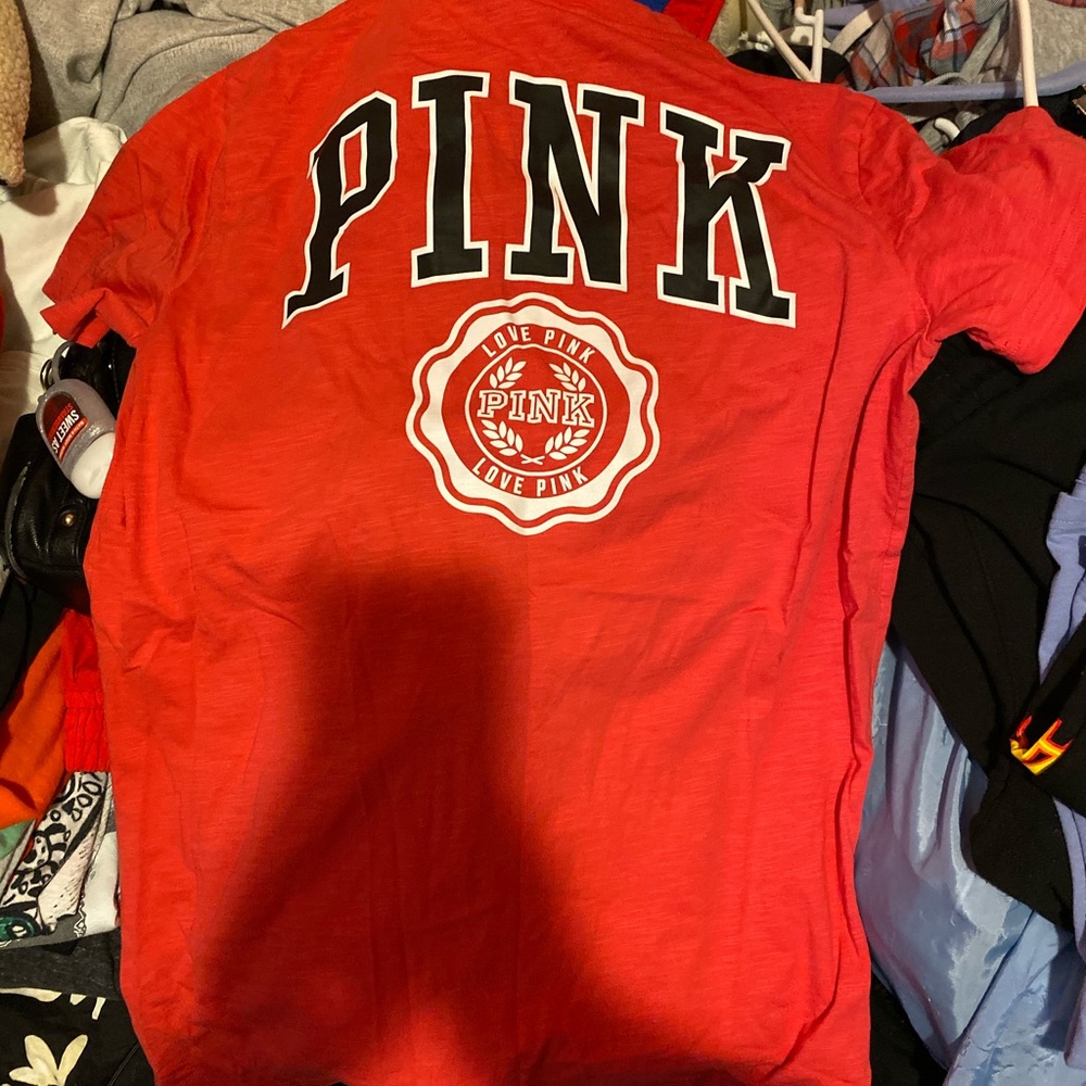 PINK V NECK SHIRT
